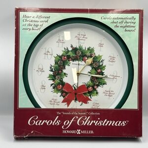 Howard Miller Carols of Christmas Musical Quartz Wall Clock Sounds of the Season